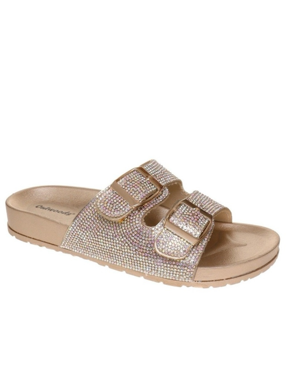 Outwoods spiced rhinestone rose gold sandals